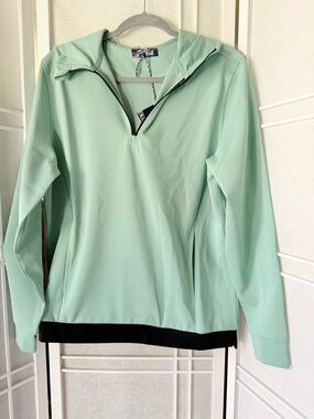 Inward Half golf Women's Mint Pull-On Half-Zip Hoodie
